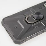 Coque iPhone 16 Pro - Armor avec protection des coins en silicone et anneau de soutien - Noir