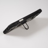 Coque iPhone 16 Pro - Armor avec protection des coins en silicone et anneau de soutien - Noir