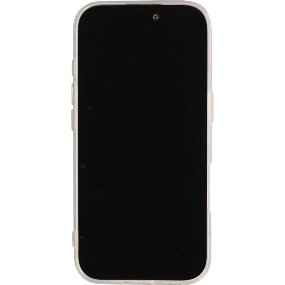 Coque iPhone 16 Pro - Effet rouille vintage en silicone rigide style industriel - Bleu