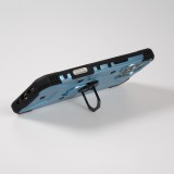 iPhone 16 Pro Max Case H&uuml;lle - Armor Silikon-Ecken-Schutz mit St&uuml;tzring - Hellblau