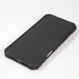 Coque iPhone 16 Pro Max - Armor avec protection des coins en silicone et anneau de soutien - Bleu fonc&eacute;