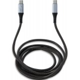 Coque iPhone 16 Pro Max - Pack Lacoste Iconique Petit Piqué avec logo tissé et câble de données USB-C vers USB-C - Noir