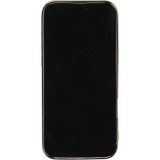 Coque iPhone 16 Pro Max - Silicone transparente avec anneau rotatif argenté - Transparent