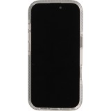 Coque iPhone 16 Pro - Puloka MagSafe &eacute;l&eacute;gante minimaliste et douce en silicone souple - Argent