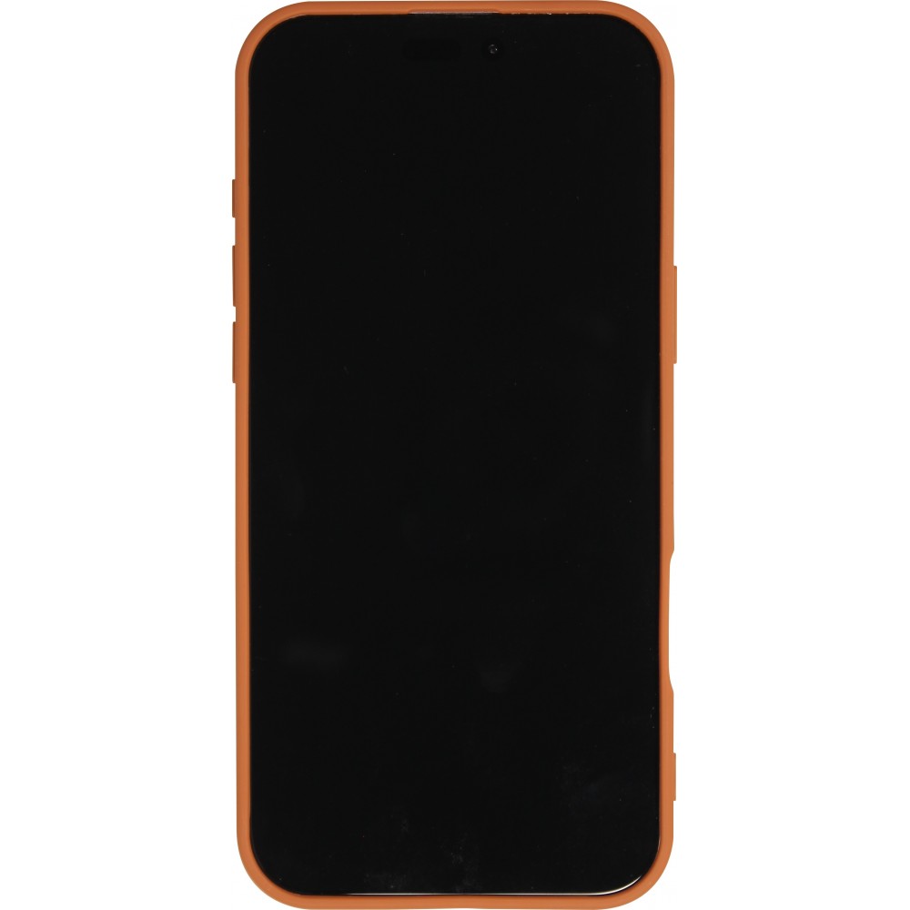 Coque iPhone 16 Pro - Silicone MagSafe Souple Halo Light - Brun