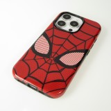 Coque iPhone 16 Pro - Spiderman design avec protection int&eacute;rieure et r&eacute;sistante - Rouge