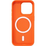 iPhone 15 Pro Case Hülle - Ultra-leicht und luftig mit MagSafe-kompatiblem Gitterdesign - Orange