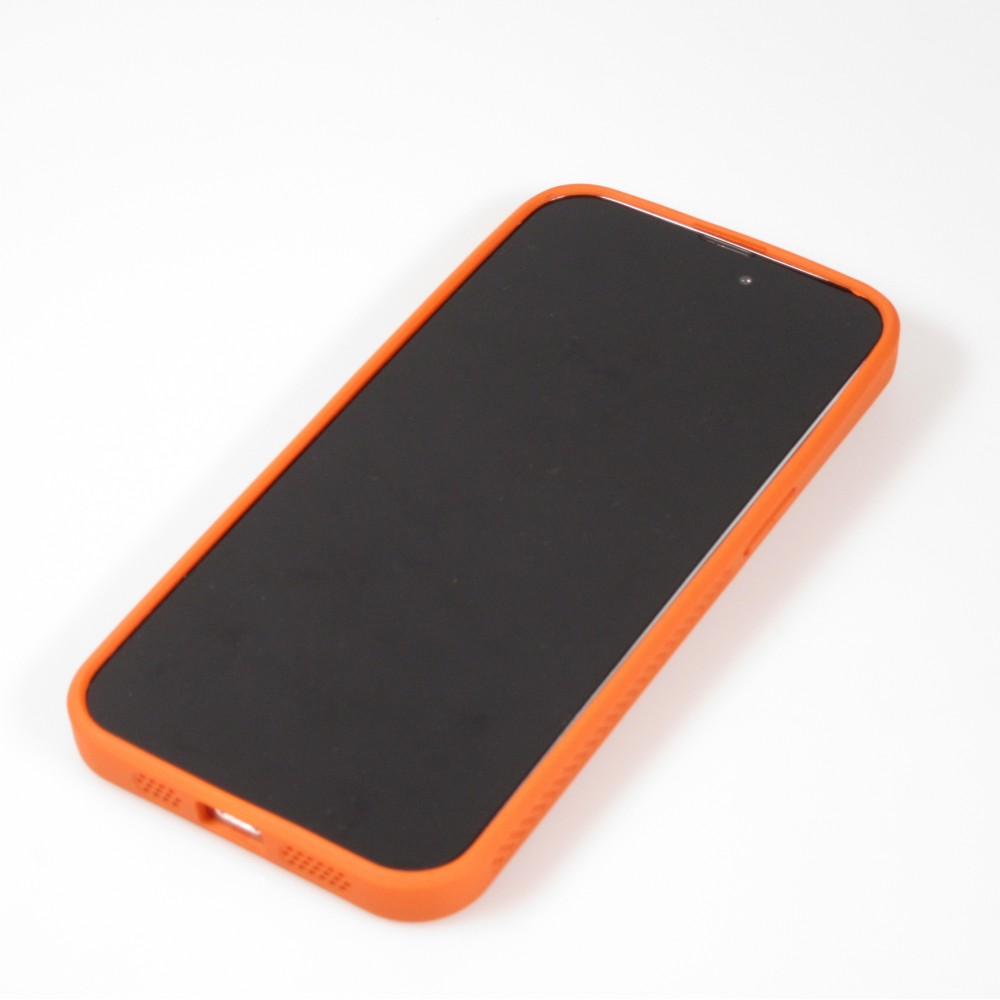 iPhone 15 Pro Case Hülle - Ultra-leicht und luftig mit MagSafe-kompatiblem Gitterdesign - Orange