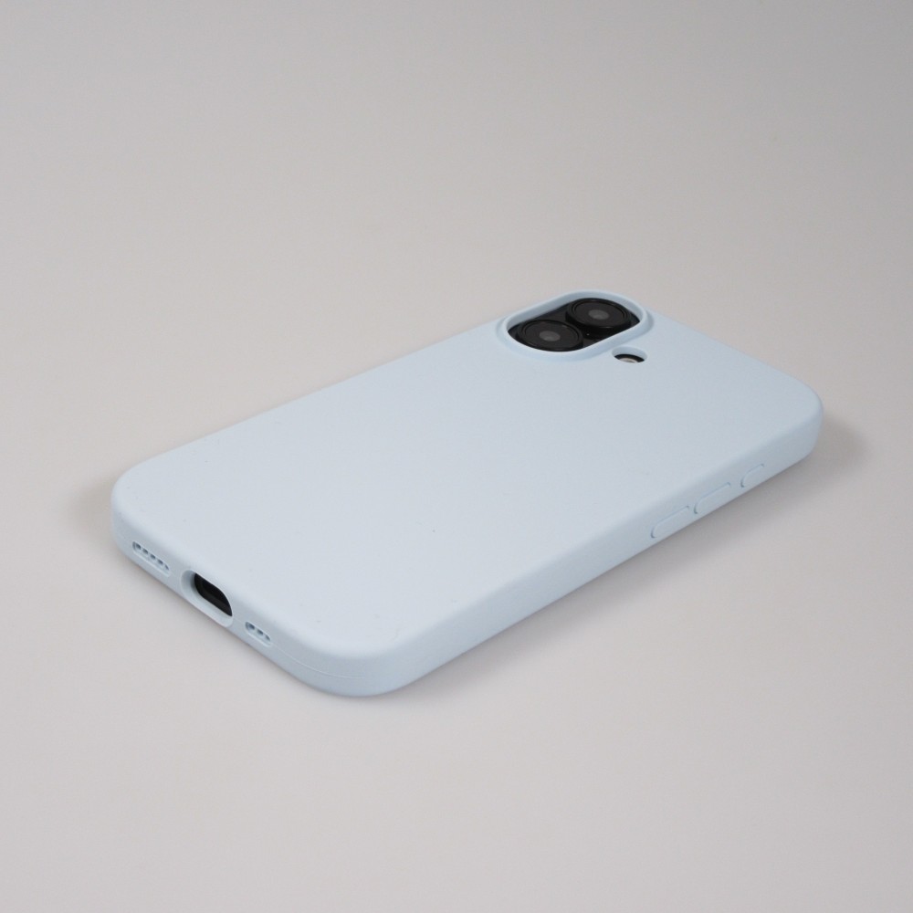 Coque iPhone 16 - Soft Touch - Bleu clair