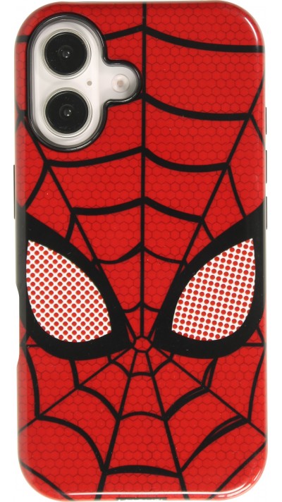 Coque iPhone 16 - Spiderman design avec protection intérieure et résistante - Rouge