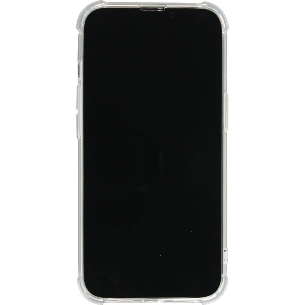Coque iPhone 16e - Bumper Glass Hybrid TPU silicone anti-choc - Transparent