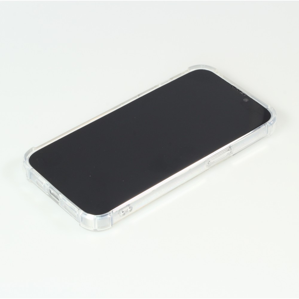 Coque iPhone 16e - Bumper Glass Hybrid TPU silicone anti-choc - Transparent