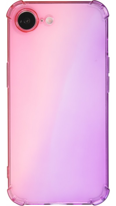 Coque iPhone 16e - Bumper Rainbow Silicone anti-choc avec bords protégés -  rose - Violet