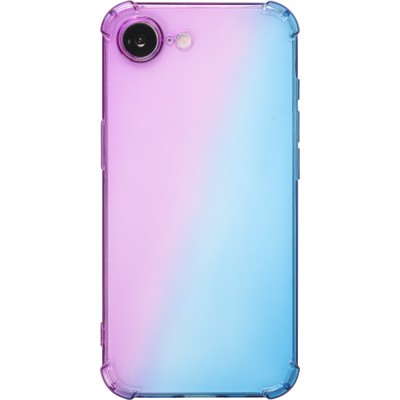 Coque iPhone 16e - Bumper Rainbow Silicone anti-choc avec bords protégés -  violet - Bleu