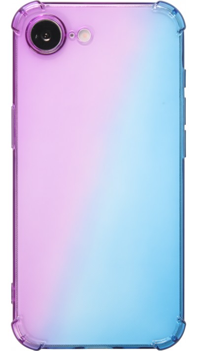 Coque iPhone 16e - Bumper Rainbow Silicone anti-choc avec bords protégés -  violet - Bleu