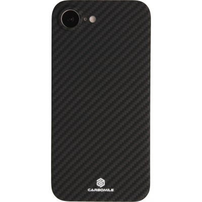 Coque iPhone 17e / 16e - Carbomile case de protection en fibre de carbone aramide véritable - Noir