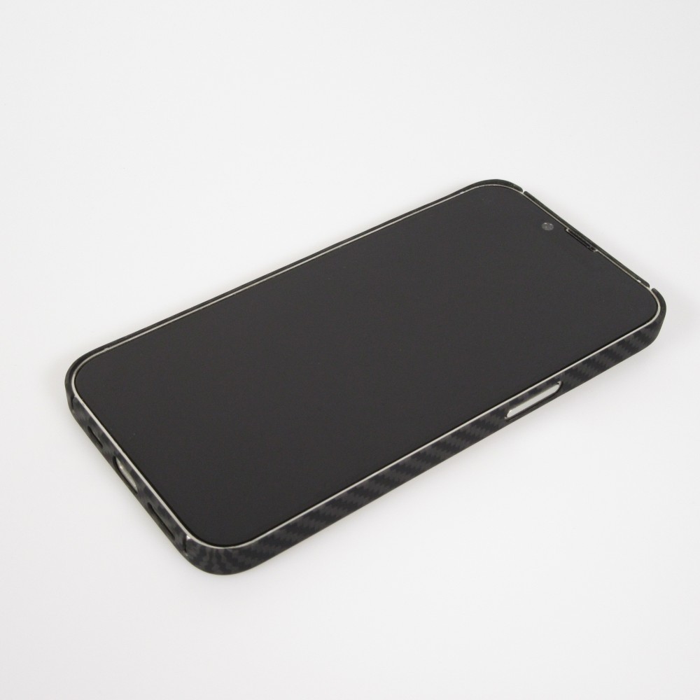 Coque iPhone 16e - Carbomile case de protection en fibre de carbone aramide véritable - Noir