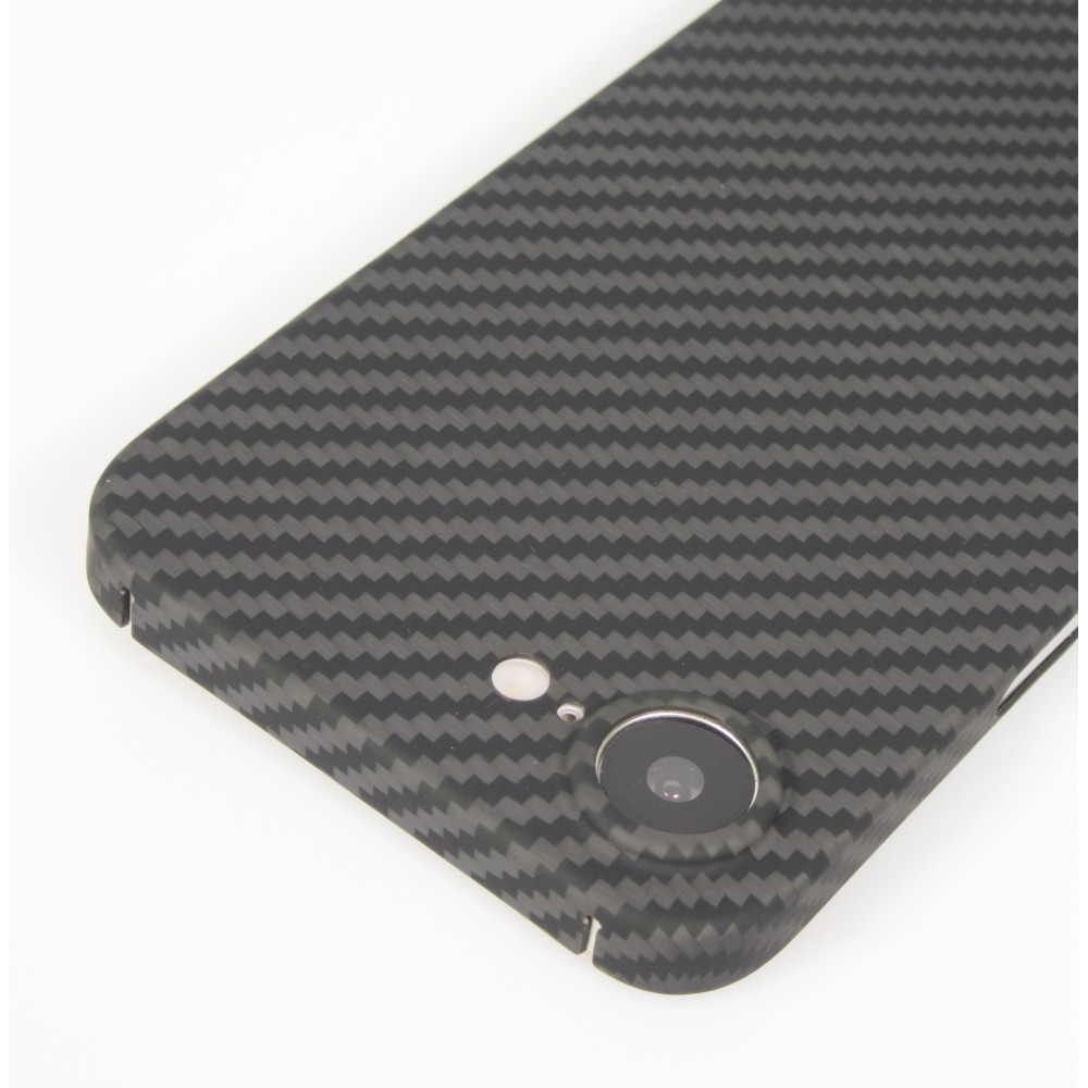 Coque iPhone 16e - Carbomile case de protection en fibre de carbone aramide véritable - Noir