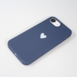 Hülle iPhone 16e - Gummi Herz blau