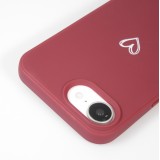 Hülle iPhone 16e - Gummi Herz - Rot
