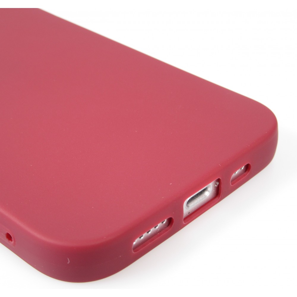 Hülle iPhone 16e - Gummi Herz - Rot