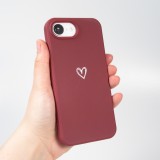 Hülle iPhone 16e - Gummi Herz - Rot
