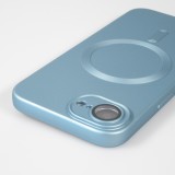 iPhone 16e Case Hülle - Gummi weich mit Kameraschutzglas MagSafe - Blau