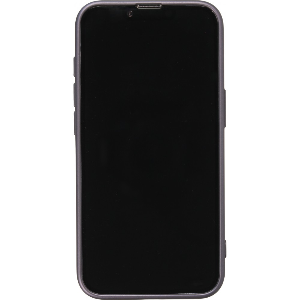 Coque iPhone 16e - Gel souple avec vitre de protection caméra MagSafe - Gris foncé