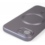 Coque iPhone 16e - Gel souple avec vitre de protection caméra MagSafe - Gris foncé