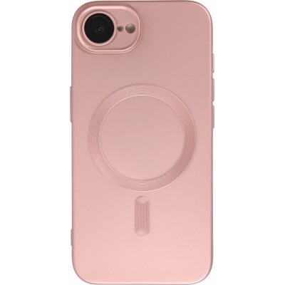 Coque iPhone 16e - Gel souple avec vitre de protection caméra MagSafe - Rose