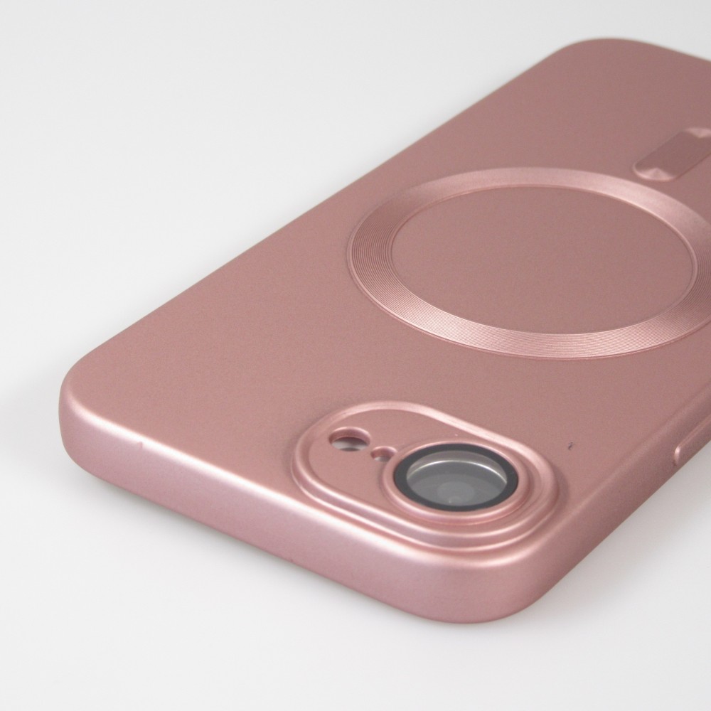 Coque iPhone 16e - Gel souple avec vitre de protection caméra MagSafe - Rose