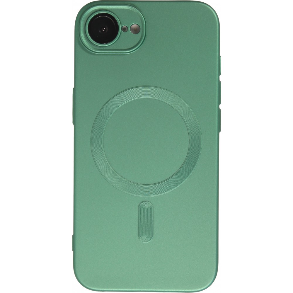 Coque iPhone 16e - Gel souple avec vitre de protection caméra MagSafe - Vert