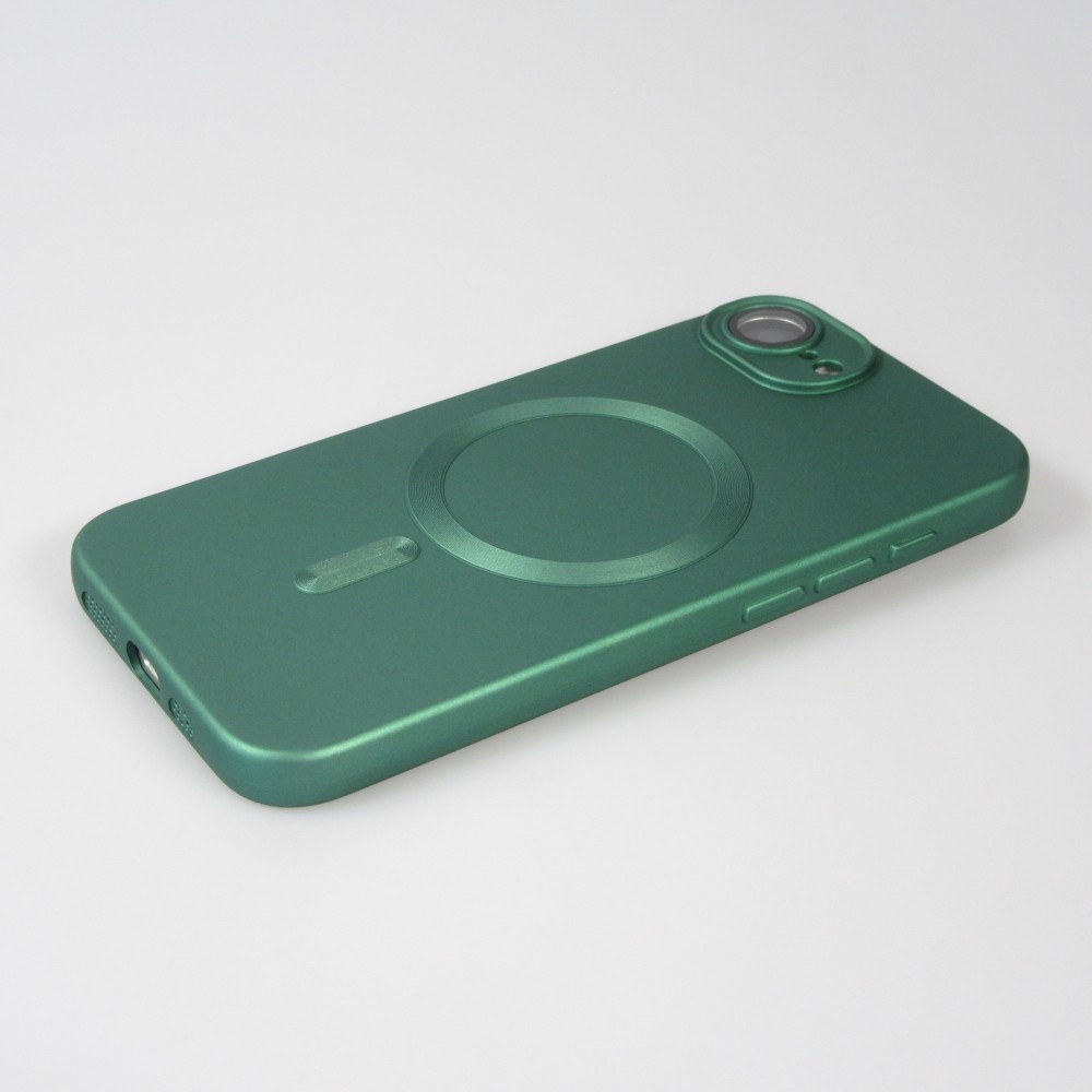 Coque iPhone 16e - Gel souple avec vitre de protection caméra MagSafe - Vert