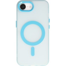 Coque iPhone 16e - Jelly Color semi-transparent avec MagSafe - Bleu