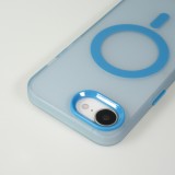 Coque iPhone 16e - Jelly Color semi-transparent avec MagSafe - Bleu