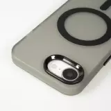 iPhone 16e Case Hülle - Jelly Color Semi-transparent mit MagSafe - Orange - Schwarz