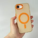 iPhone 16e Case Hülle - Jelly Color Semi-transparent mit MagSafe - Orange - Orange