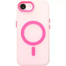 iPhone 16e Case Hülle - Jelly Color MagSafe - Semi-transparent Rosa - Rosa
