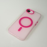 Coque iPhone 16e - Jelly Color semi-transparent avec MagSafe - Rose