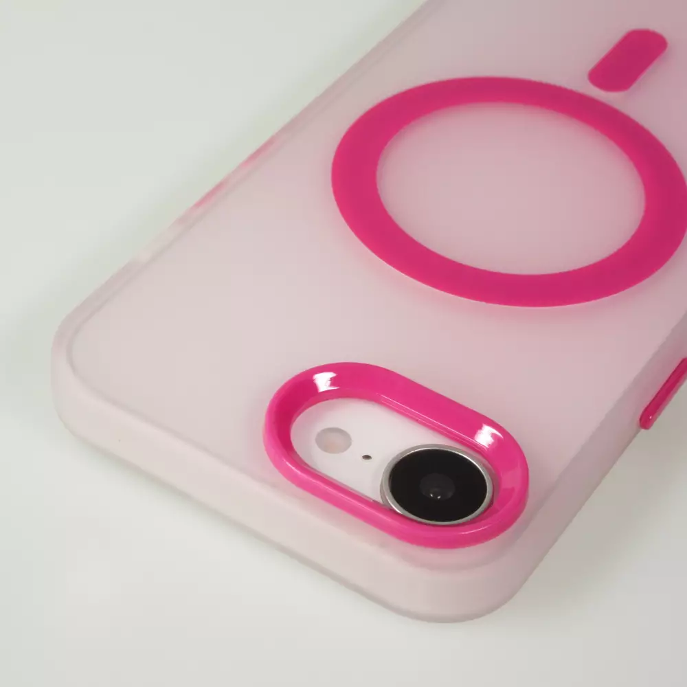 iPhone 16e Case Hülle - Jelly Color MagSafe - Semi-transparent Rosa - Rosa