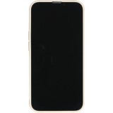 Coque iPhone 16e - Silicone Mat Coeur doré - Beige