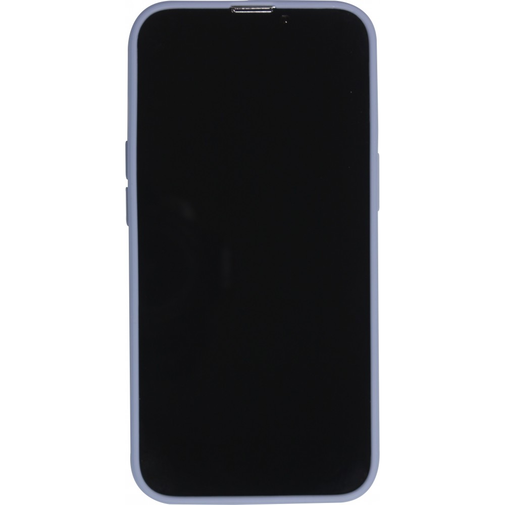 Coque iPhone 16e - Silicone Mat Coeur doré - Bleu