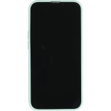 iPhone 16e Case Hülle - Silikon Mat Herz gold - Türkis