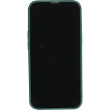 Coque iPhone 16e - Silicone Mat Coeur doré - Vert foncé