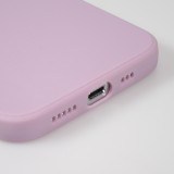 iPhone 16e Case Hülle - Silikon Mat Herz gold - Violett