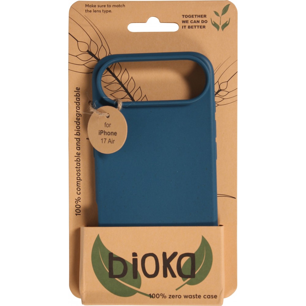 Hülle iPhone 17 Air - Bioka Biologisch Abbaubar Eco-Friendly Kompostierbar blau