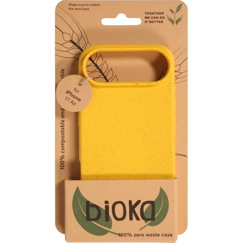 Hülle iPhone 17 Air - Bioka Biologisch Abbaubar Eco-Friendly Kompostierbar - Gelb