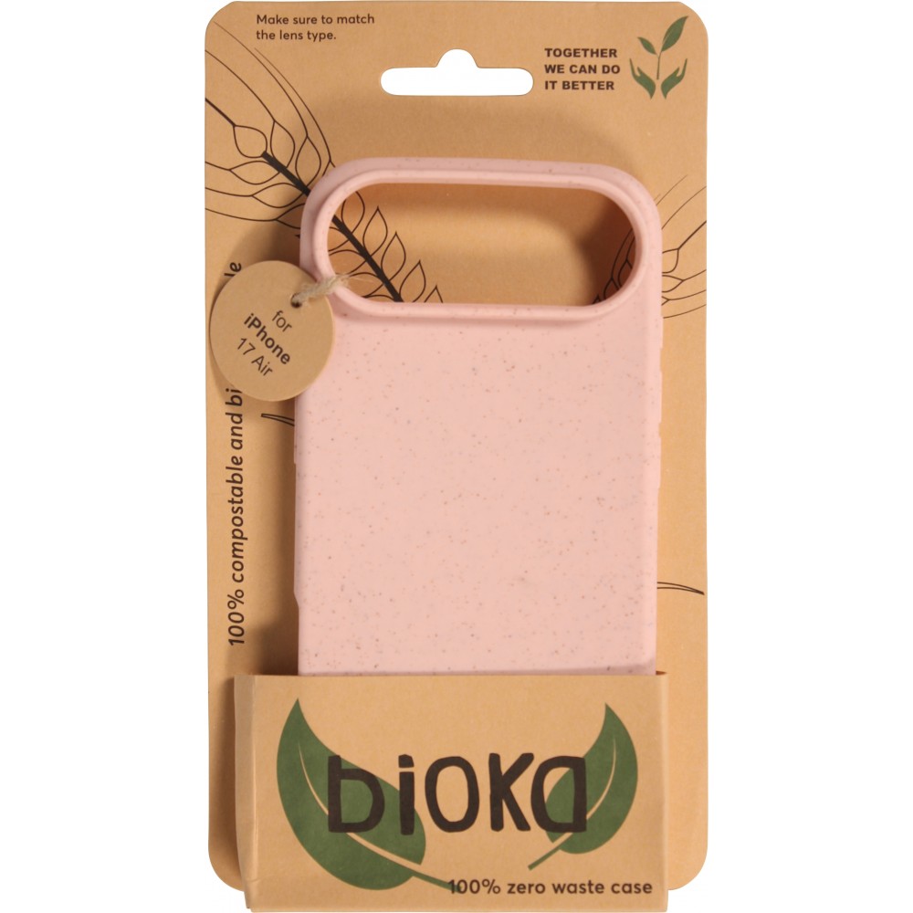 Hülle iPhone 17 Air - Bioka Biologisch Abbaubar Eco-Friendly Kompostierbar - Rosa