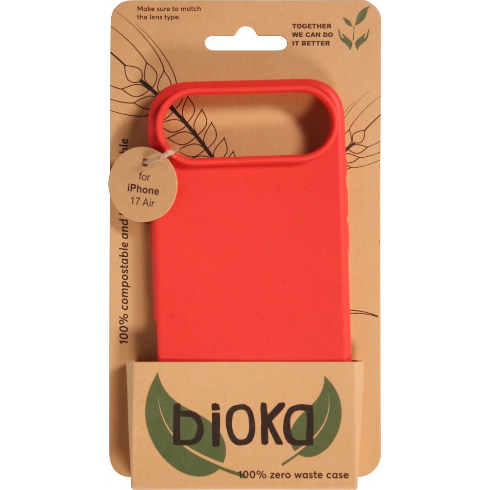 Hülle iPhone 17 Air - Bioka Biologisch Abbaubar Eco-Friendly Kompostierbar - Rot
