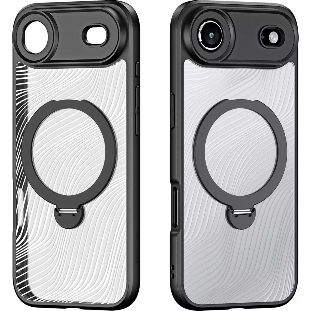 Coque iPhone 17 Air - Dux Ducis Aimo Mag Series avec support et anneau magnétique - Noir